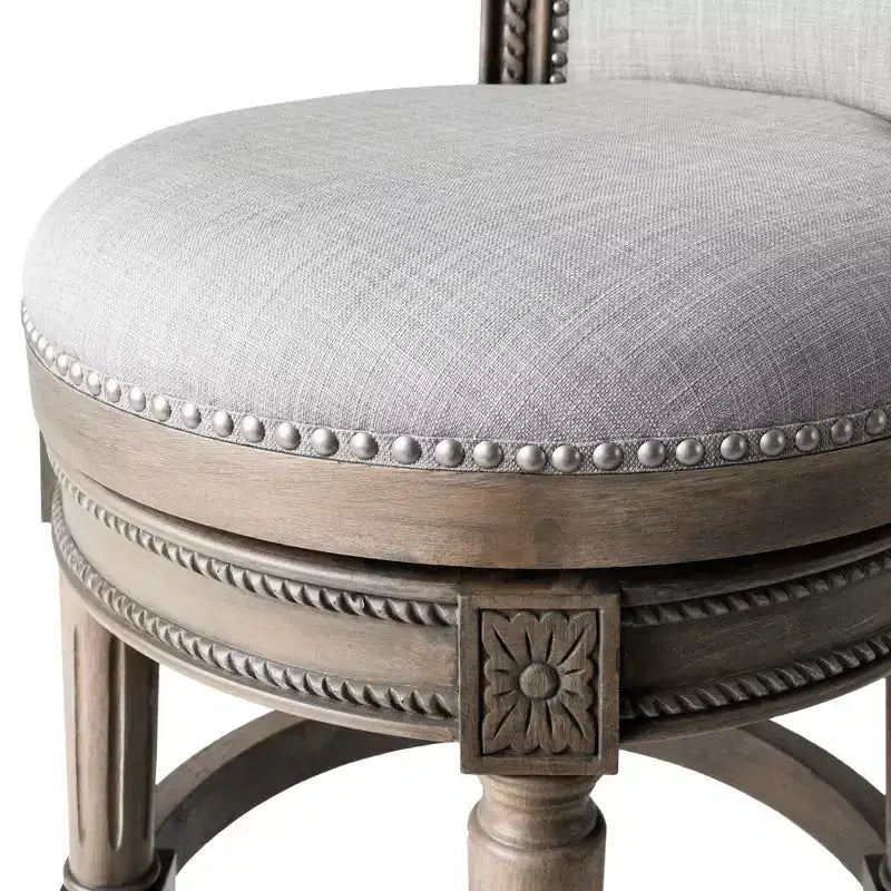 Maven Lane Pullman Swivel Counter Height Bar Stools with Fabric