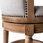 Maven Lane Pullman Swivel Counter Height Bar Stools with Fabric