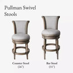 Maven Lane Pullman Swivel Counter Height Bar Stools with Fabric