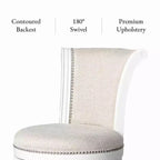 Maven Lane Pullman Swivel Counter Height Bar Stools with Fabric