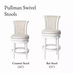 Maven Lane Pullman Swivel Counter Height Bar Stools with Fabric