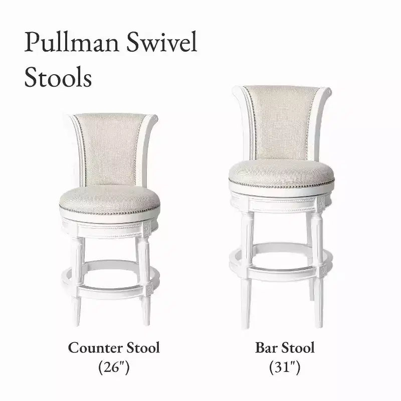 Maven Lane Pullman Swivel Counter Height Bar Stools with Fabric