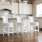 Maven Lane Pullman Swivel Counter Height Bar Stools with Fabric