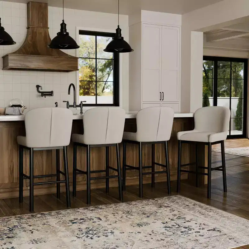 Tabouret de bar Gia Maven Lane avec revêtement en tissu 31