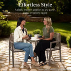 Best Choice Products Set of 2 Indoor/Outdoor Aluminum Woven Rope Dining Chairs w/ Armrests