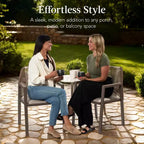 Best Choice Products Set of 2 Indoor/Outdoor Aluminum Woven Rope Dining Chairs w/ Armrests