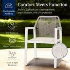 Best Choice Products Set of 2 Indoor/Outdoor Aluminum Woven Rope Dining Chairs w/ Armrests