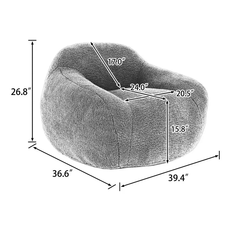 Vatros Grande Chaise Pouf Canapé Pouf avec Accoudoir