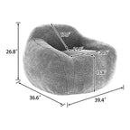 Vatros Grande Chaise Pouf Canapé Pouf avec Accoudoir