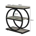 MAYEERTY Industrial 3 Tier Sofa Side Table Slim Design Multifunctional Home Use
