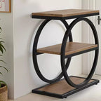 MAYEERTY Industrial 3 Tier Sofa Side Table Slim Design Multifunctional Home Use
