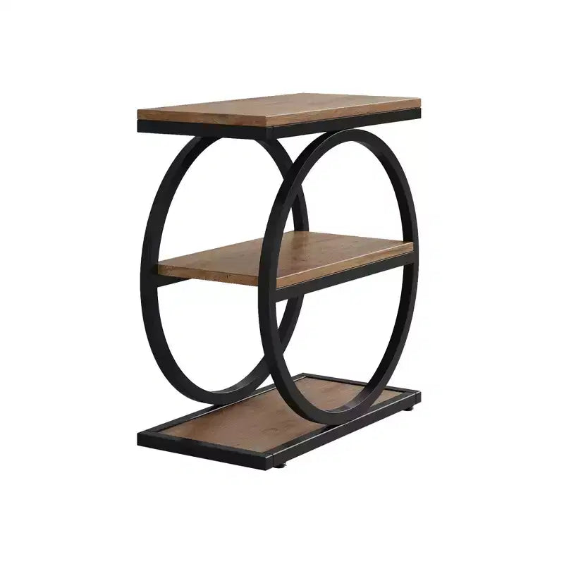 MAYEERTY Industrial 3 Tier Sofa Side Table Slim Design Multifunctional Home Use