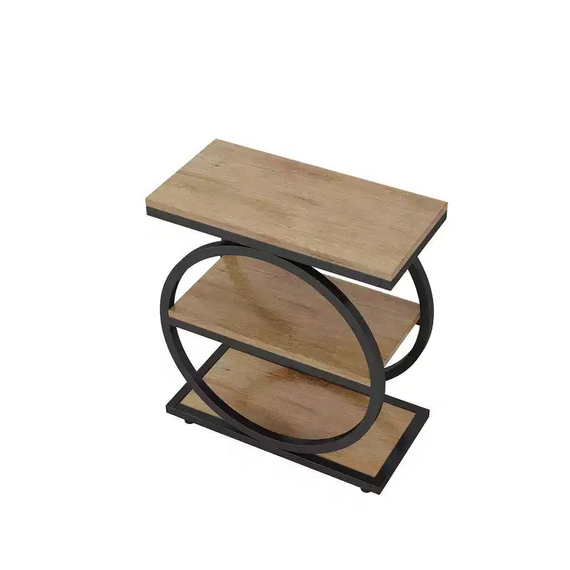 MAYEERTY Industrial 3 Tier Sofa Side Table Slim Design Multifunctional Home Use