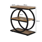 MAYEERTY Industrial 3 Tier Sofa Side Table Slim Design Multifunctional Home Use