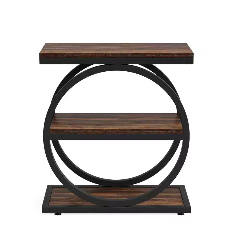 MAYEERTY Industrial 3 Tier Sofa Side Table Slim Design Multifunctional Home Use