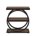 MAYEERTY Industrial 3 Tier Sofa Side Table Slim Design Multifunctional Home Use