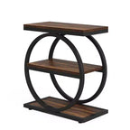 MAYEERTY Industrial 3 Tier Sofa Side Table Slim Design Multifunctional Home Use