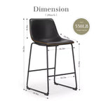 MAYEERTY Barstools - Armless Dining Chairs for Home Office Kitchen