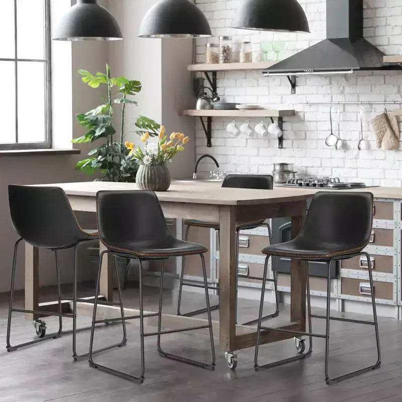 MAYEERTY Barstools - Armless Dining Chairs for Home Office Kitchen