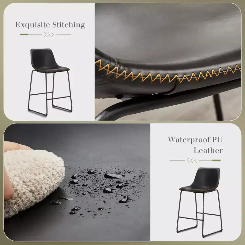 MAYEERTY Barstools - Armless Dining Chairs for Home Office Kitchen