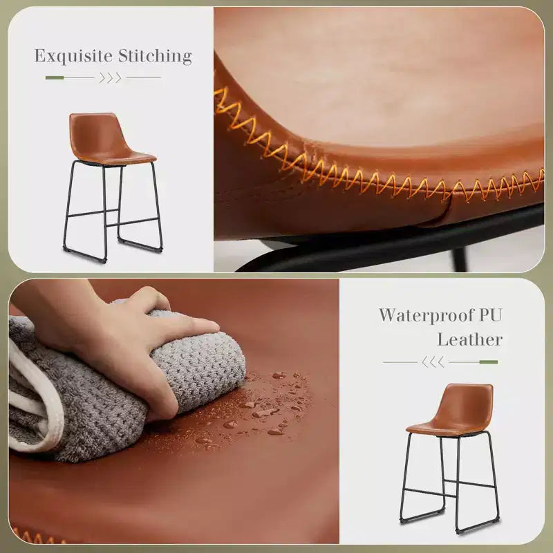MAYEERTY Barstools - Armless Dining Chairs for Home Office Kitchen