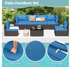 Ensemble de Patio Extérieur EROMMY 7 Pièces avec Coussins