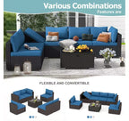 Ensemble de Patio Extérieur EROMMY 7 Pièces avec Coussins