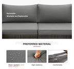 Ensemble de Patio Extérieur EROMMY 7 Pièces avec Coussins