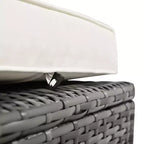 Whisen 6-Piece Outdoor PE Rattan Sofa Set with Storage Box & Removable Covers