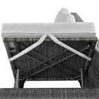 Whisen 6-Piece Outdoor PE Rattan Sofa Set with Storage Box & Removable Covers