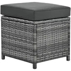 Whisen 6-Piece Outdoor PE Rattan Sofa Set with Storage Box & Removable Covers