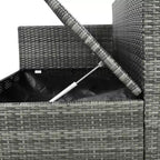Whisen 6-Piece Outdoor PE Rattan Sofa Set with Storage Box & Removable Covers