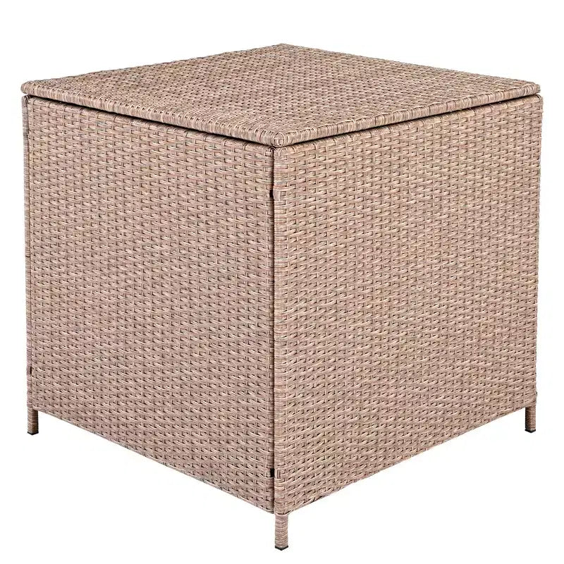 Whisen 6-Piece Outdoor PE Rattan Sofa Set with Storage Box & Removable Covers
