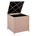 Whisen 6-Piece Outdoor PE Rattan Sofa Set with Storage Box & Removable Covers