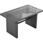 Whisen 6-Piece Outdoor PE Rattan Sofa Set with Storage Box & Removable Covers