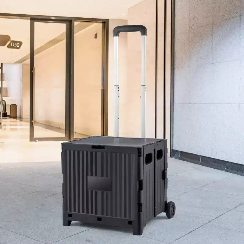 Chariot Utilitaire Pliable VEVOR, Capacité de Charge de 36 kg, Chariot de Transport Pliant Portable avec Poignée Télescopique Robuste et 2 Roues