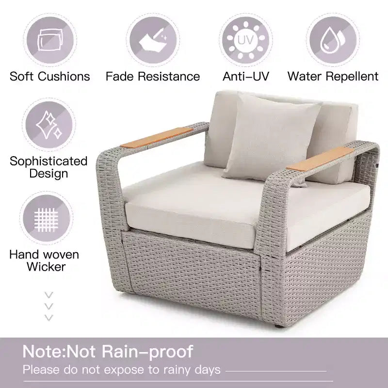 EROMMY 7 - Person Outdoor Seating Group with Cushions