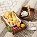 VECELO Table console vintage avec 2 plateaux amovibles, Table d'appoint étroite avec étagère rectangulaire ouverte, Marron