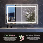 Acekool Bathroom Vanity Mirror with Color-Changing Backlight & Adjustable Front Light, Anti-Fog & Memory Function, Horizontal/Vertical Mount