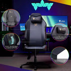 Chaise de jeu AMERLIFE, ergonomique, avec support lombaire, appui-tête et accoudoirs 4D pour ordinateur