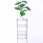 Karl Home Steel Metal Assembly 4-Shelf Storage Rack Silver