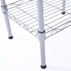 Karl Home Steel Metal Assembly 4-Shelf Storage Rack Silver