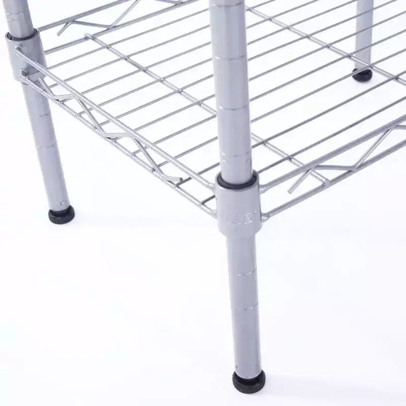 Karl Home Steel Metal Assembly 4-Shelf Storage Rack Silver