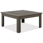 4-Piece Outdoor Acacia Wood Sofa Set with Woven Mesh Armrests, L-Shaped Patio Conversation Set with Coffee Table and Side Table - ModernLuxe