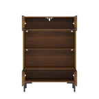 Famapy Bookshelf Contemporary Display Cabinet with Warm Light and Glass Front Multifunctional Bookcase Storage Cabinet