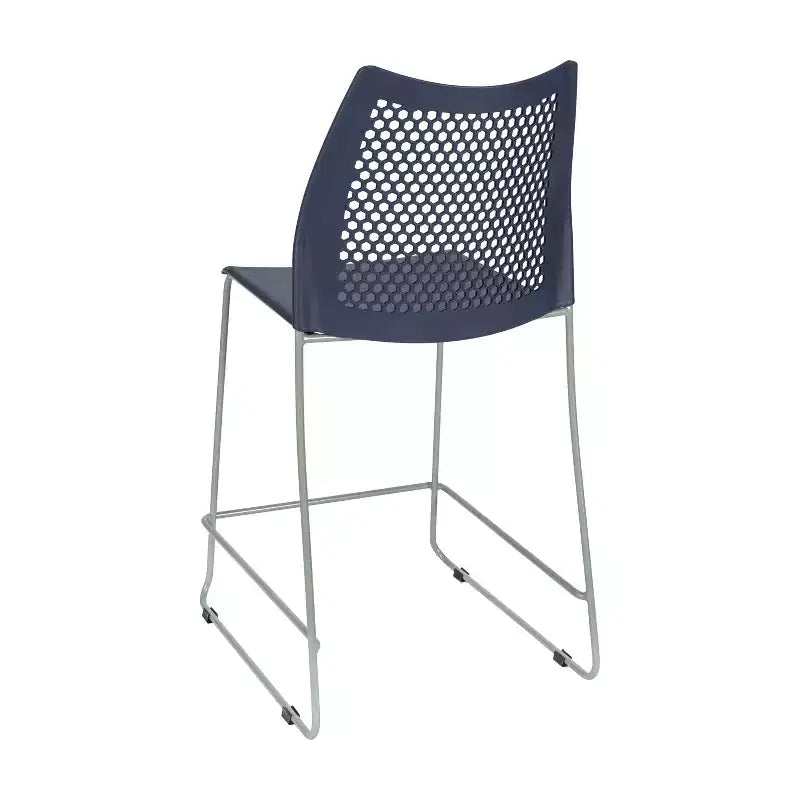 Flash Furniture HERCULES Stackable Counter Stool with Air-Vent Back and Powder Coated Sled Base