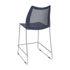 Flash Furniture HERCULES Stackable Counter Stool with Air-Vent Back and Powder Coated Sled Base