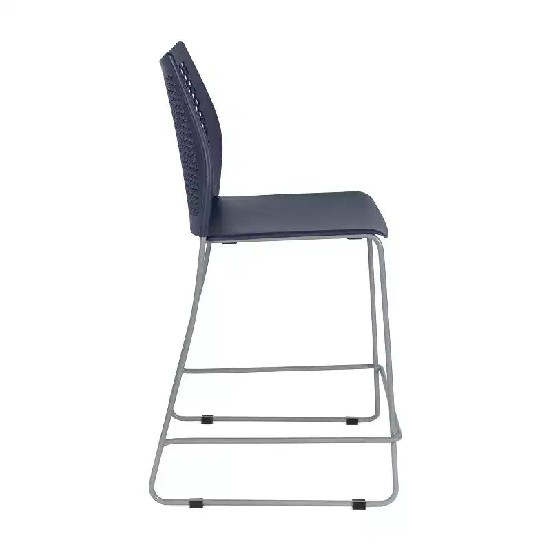 Flash Furniture HERCULES Stackable Counter Stool with Air-Vent Back and Powder Coated Sled Base