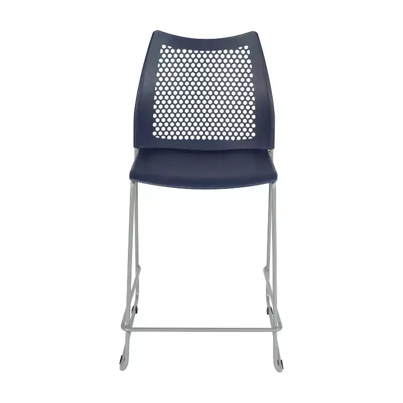 Flash Furniture HERCULES Stackable Counter Stool with Air-Vent Back and Powder Coated Sled Base