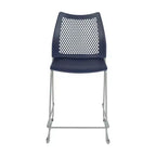 Flash Furniture HERCULES Stackable Counter Stool with Air-Vent Back and Powder Coated Sled Base